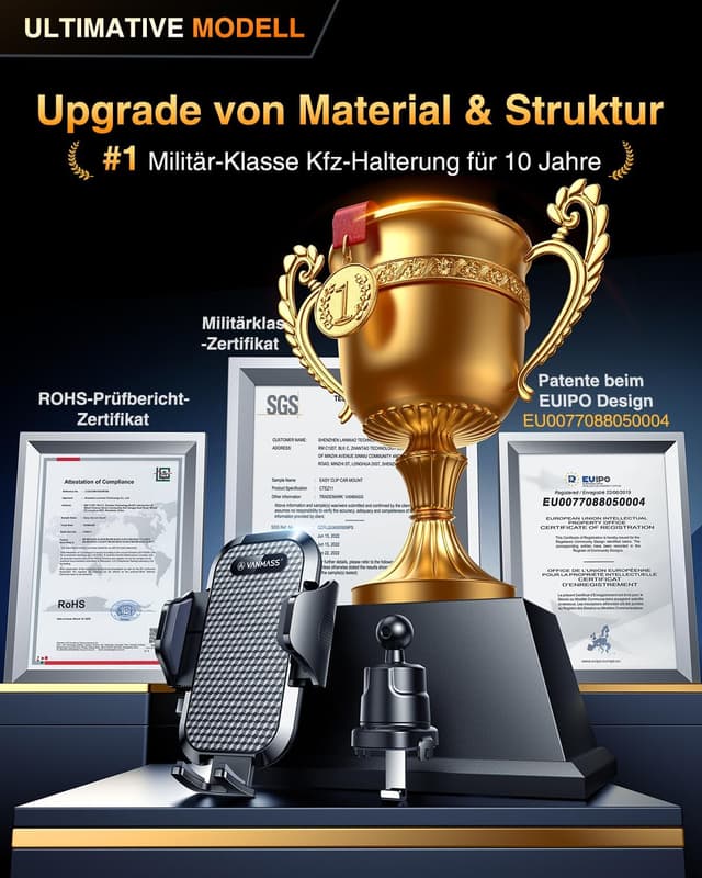 Detalle 2 de VANMASS 2026 Militärische Handyhalterung Auto