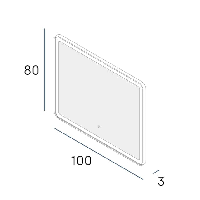 Detalle 2 de Manillons Torrent Nao — Espejo de baño con luz LED frontal 🪞