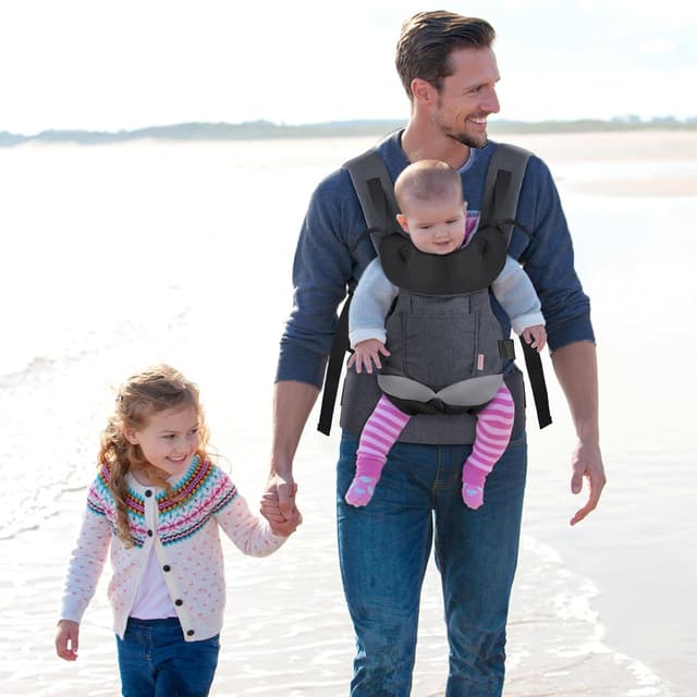 Thumbnail 6 de GAGAKU Babytrage für Babys & Kleinkinder (4–36 Monate) – Schwarz/Dunkelgrau mit 4 Tragepositionen