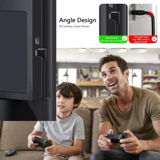 Detalle de PNGKNYOCN 8K HDMI 2.1 Kabel 0,3 m