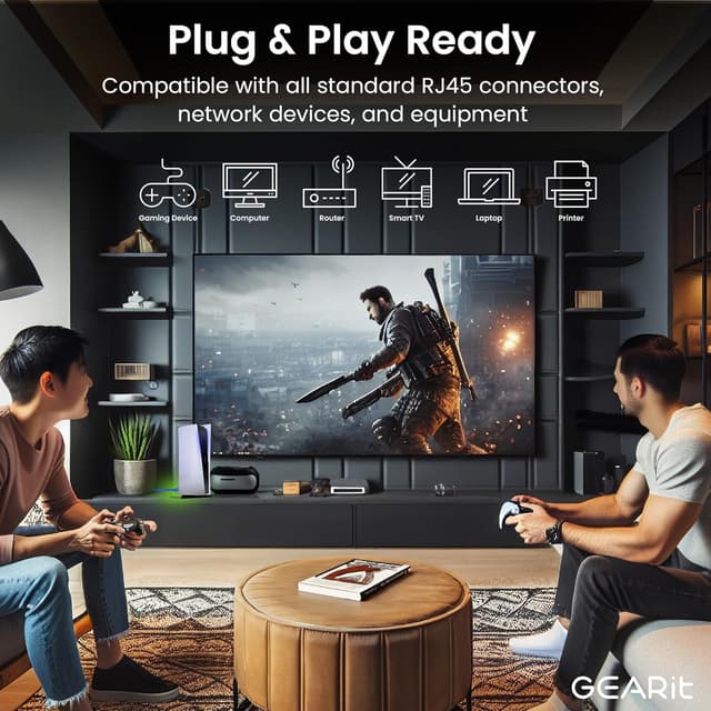 Detalle 1 de GEARit Cat 6 Ethernet Cable 24-Pack 0.5 ft