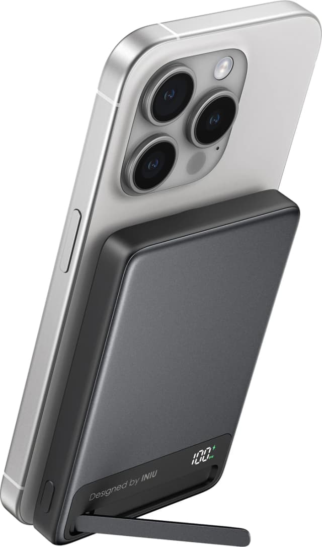 Detalle de INIU MagPro Ultra Slim 10.000 mAh Powerbank mit MagSafe-Qi2 für iPhone 12 und neuer