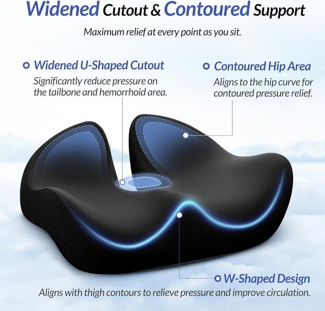 Detalle de ZIKEE Thickened Seat Cushion 6.0" 💺