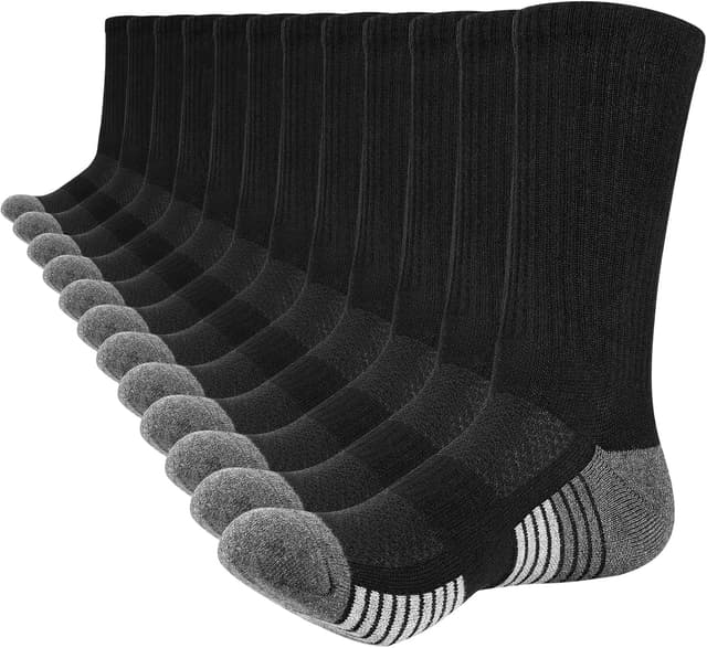 Detalle de Lapulas Mens Socks 6 Pairs Thermal Sports Cotton Crew Socks – cushioned, breathable unisex trainers socks
