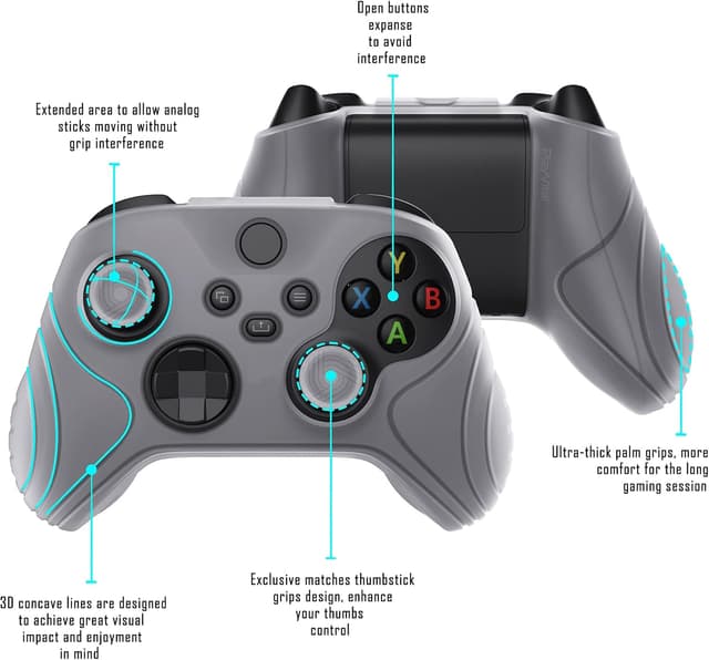 Detalle de eXtremeRate PlayVital Samurai grip cover