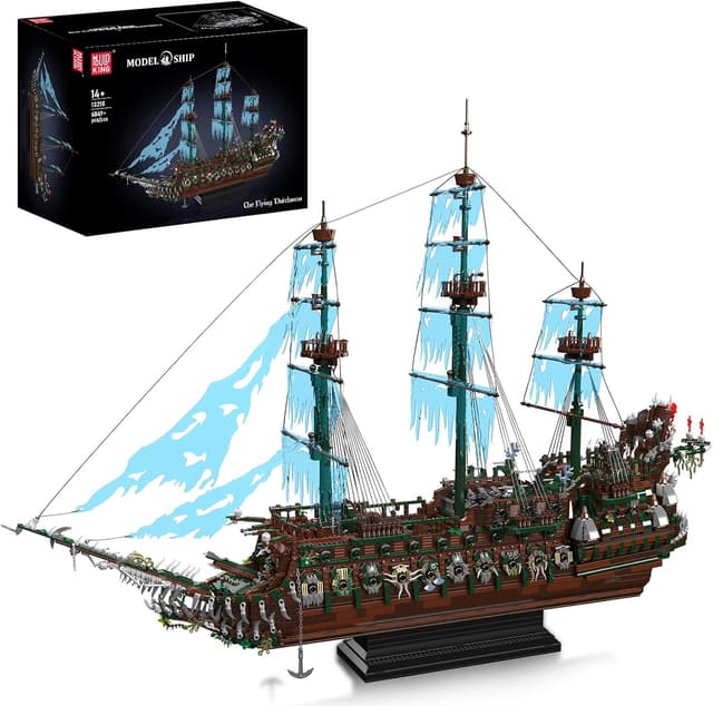 Detalle de Mould King 13218 Fliegender Holländer Geisterpiratenschiff-Modell 6849 Teile