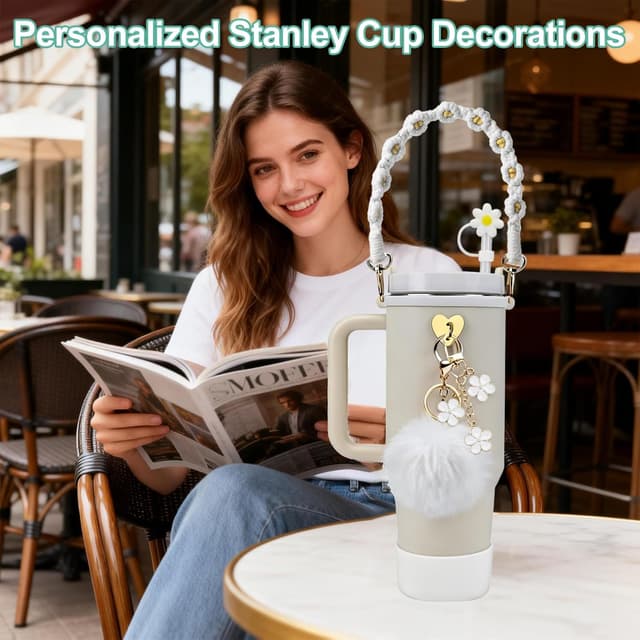 Thumbnail 6 de CLTTCLLCT 7‑piece Stanley Cup accessories set for 30oz and 40oz tumblers (white)