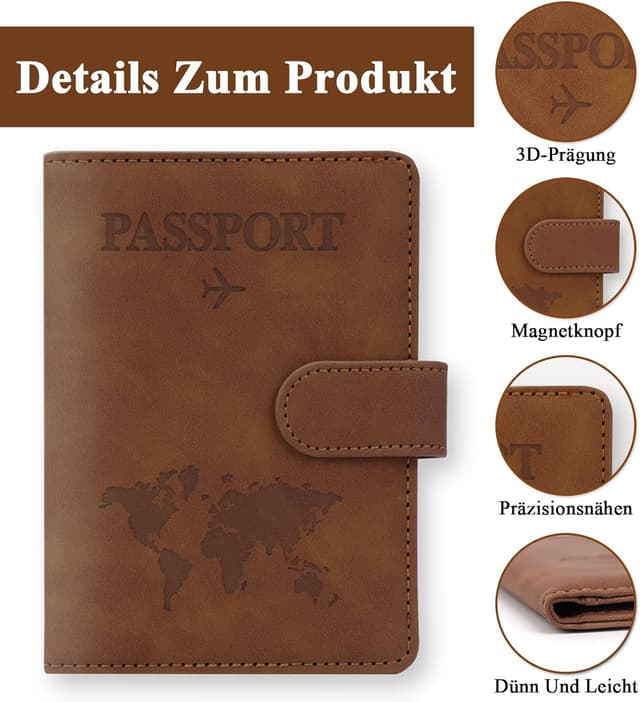 Detalle 2 de GADITIEK Reisepasshülle mit Kofferanhänger