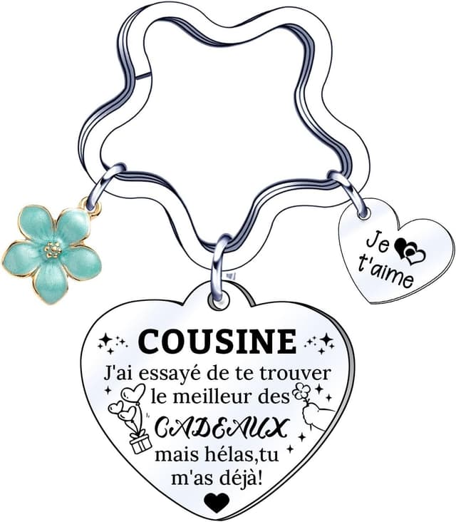 Detalle 2 de Porte-clés pour cousine en acier inox