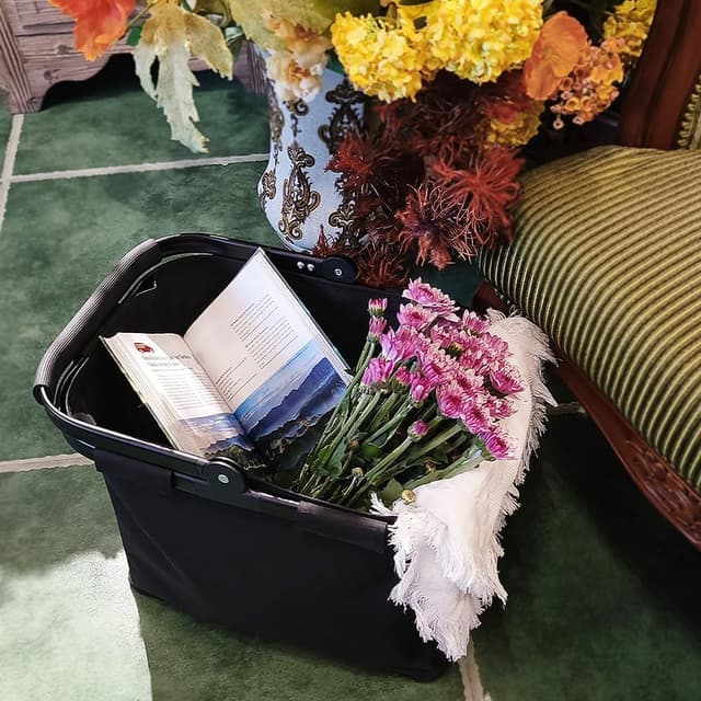 Detalle de Diurwur 30L faltbarer Einkaufskorb mit gepolsterten Griffen und Fronttasche