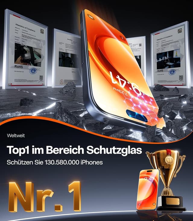 Detalle 2 de TORRAS iPhone 17 Air Panzerglas 2 Stück