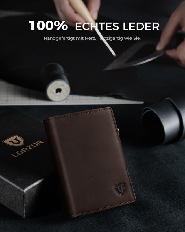 Detalle 2 de LORZOR Slim Wallet mit Münzfach