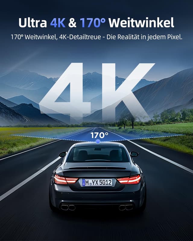 Detalle de CIEVIE Dashcam Vorne 4K mit 64 GB Karte 360°