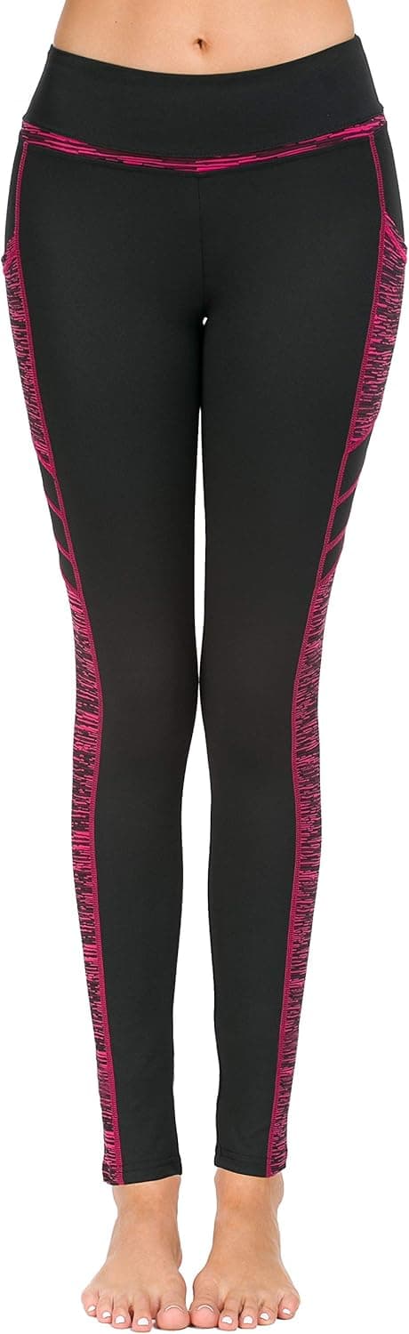 Detalle de Flatik Sport Leggings Damen mit Taschen – blickdichte Jogging-, Fitness- und Yoga-Leggings mit Vier-Wege-Stretch