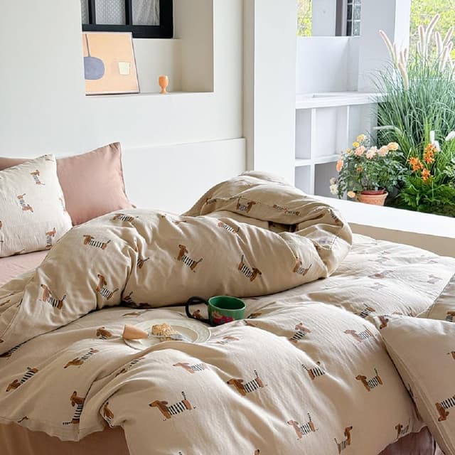 Thumbnail 1 de Lanqinglv Bettwäsche 135x200 Mädchen Dackel