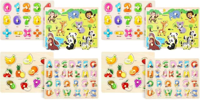 Thumbnail 6 de GRINNNIE Wooden Peg Puzzle for Toddlers 3