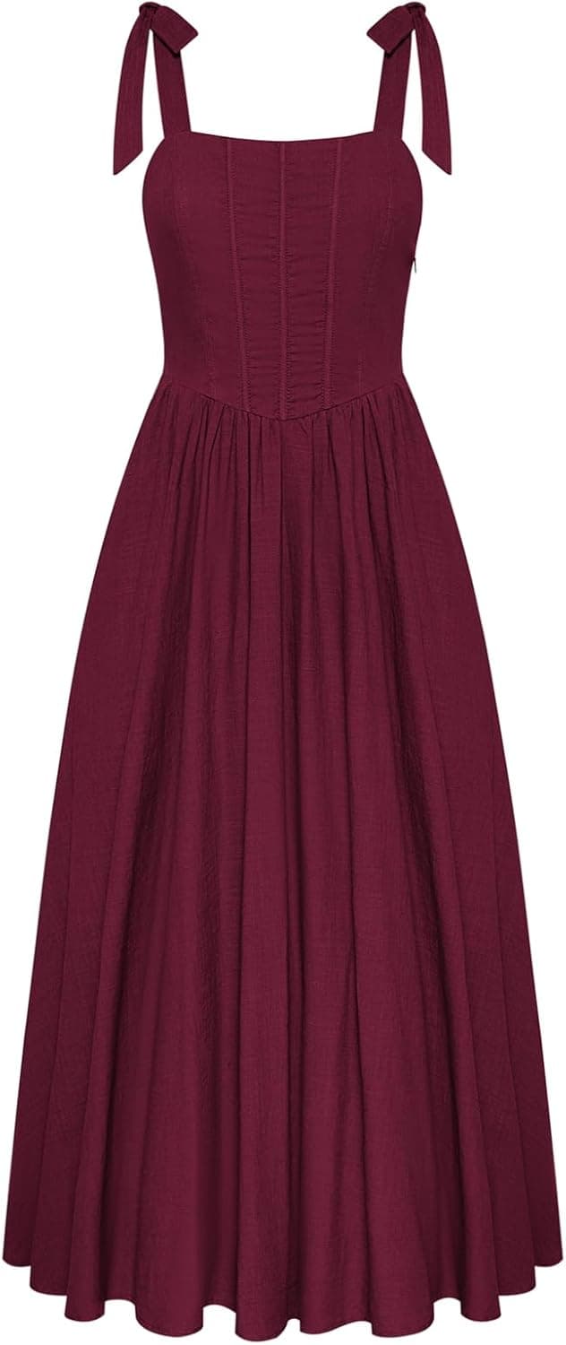 Detalle de SCARLET DARKNESS Damen Mittelalter Kleid langarm mit Schnürung und A-Linien-Renaissance-Korsettoptik