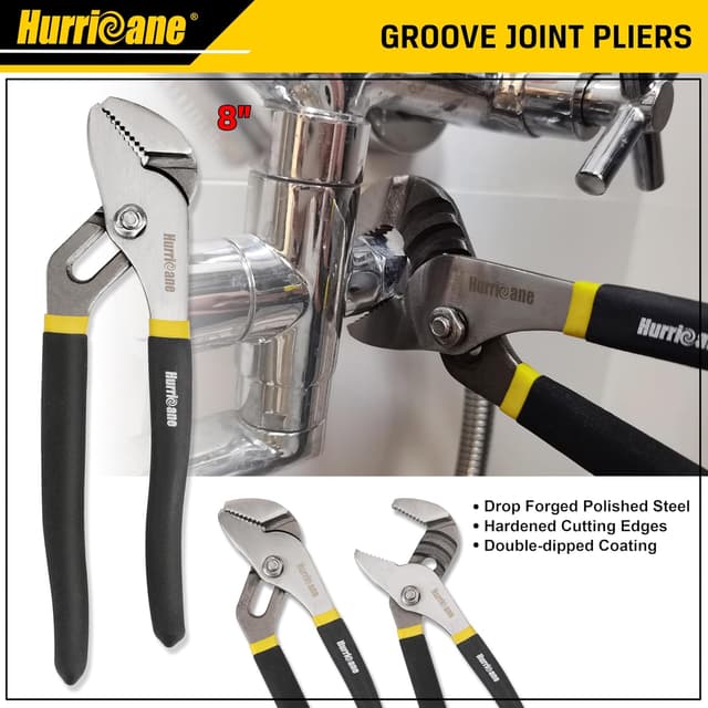 Detalle de HURRICANE 7-Piece Pliers Set (8-inch Groove Joint, Slip Joint, Linesman, Diagonal, Long Nose, Mini Long Nose)