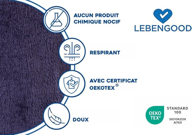 Thumbnail 4 de LEBENGOOD Peignoir polaire femme