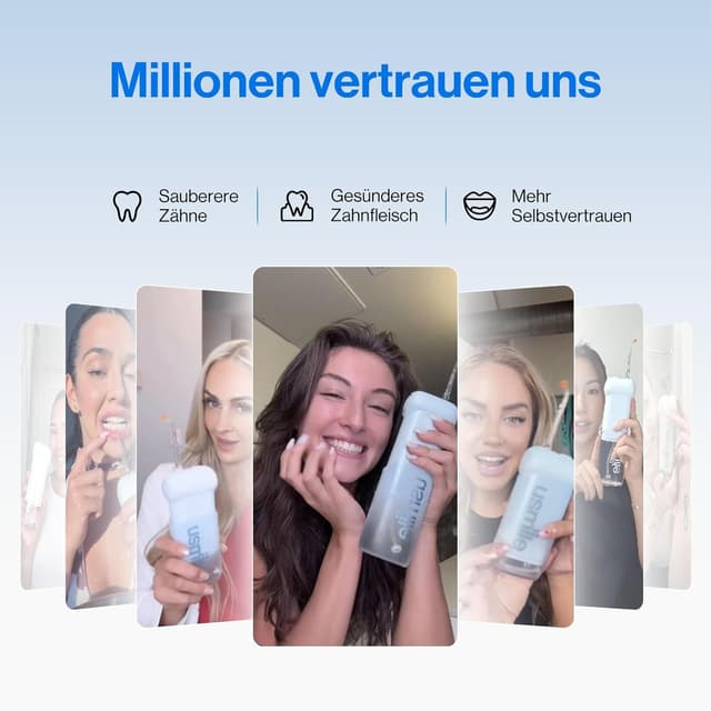 Thumbnail 6 de usmile C10 tragbare Munddusche (blau) – bis zu 95 Tage Akkulaufzeit, 4 Reinigungsmodi, 180 ml Tank, IPX7