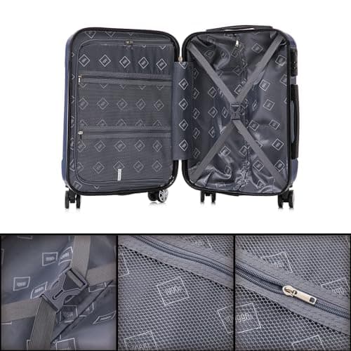 Thumbnail 6 de 1990s maleta de cabina de policarbonato 55x40x20 cm (40 L) azul marino con 4 ruedas 360º