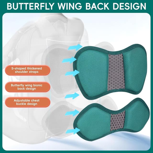 Detalle 2 de Amythe zaino scuola ergonomico bambino 6-12 anni impermeabile 26L, verde