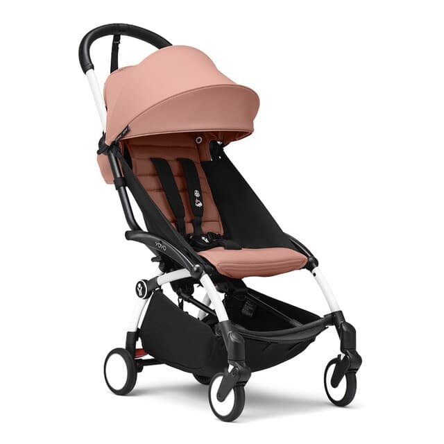 Detalle de Stokke YOYO³ Silla de paseo, chasis blanco, 6+ Ginger 👶