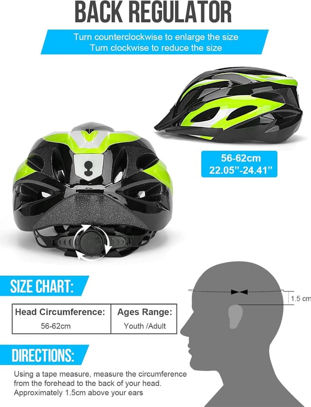 Thumbnail 5 de Bike Helmet with Light for Adults 58-62cm