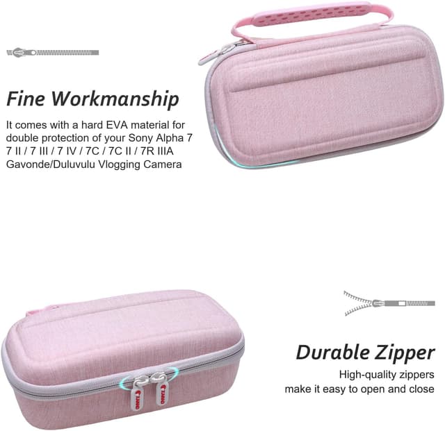 Detalle 2 de XANAD hard case for Sony cameras (a6400/a6700/a6000/a6100, ZV-E10/ZV-1/ZV-1F/ZV-E10 II, RX100 VII) in Pink