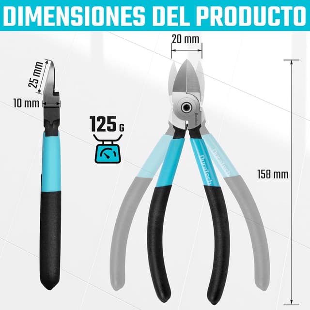 Detalle 2 de DURATECH Alicates de Corte 158 mm