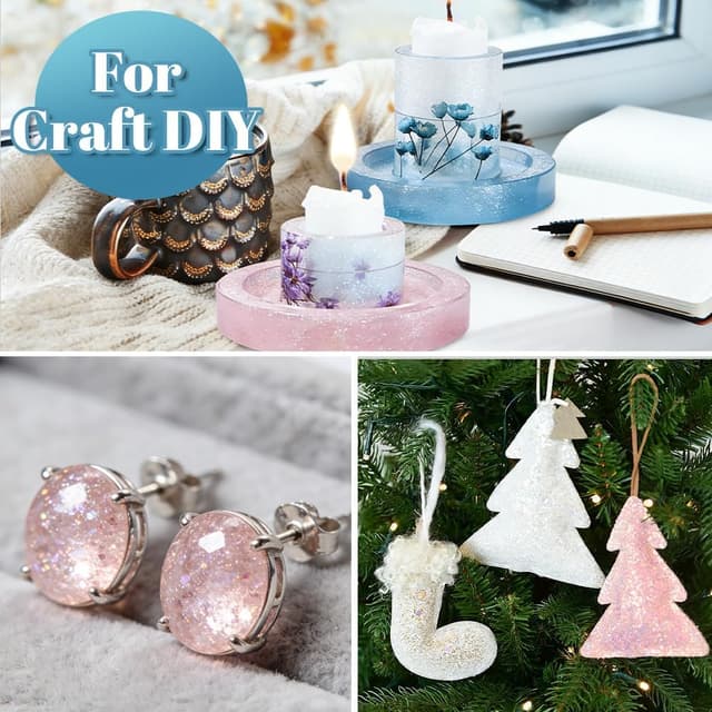 Detalle de LOPHE Paillettes scintillantes épaisses en poudre pour corps, visage & cheveux, 50 g (multicolore A)