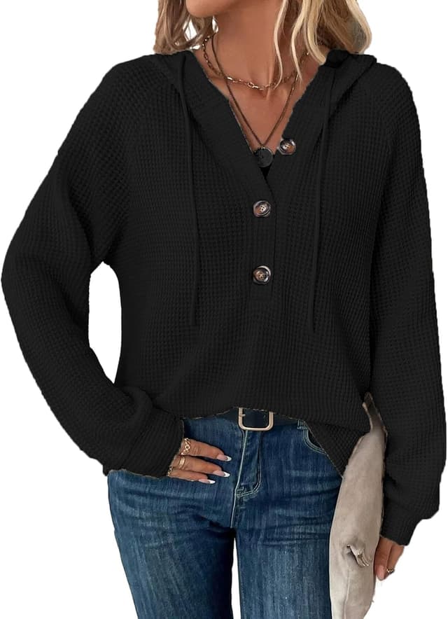 Detalle de SENBATU felpa con cappuccio manica lunga con bottoni e coulisse