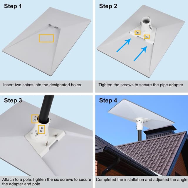 Detalle 2 de Pipe Adapter Pole Mount for Starlink Gen 3