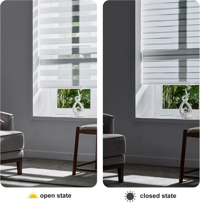 Detalle de Cordless Zebra Roller Blinds 26 x 72