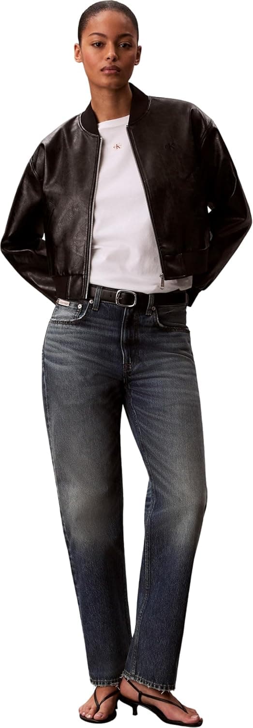 Detalle 2 de Calvin Klein SS Woven Label Classic Fit Tee da donna (Lv047f227g) – maglietta in stile classico