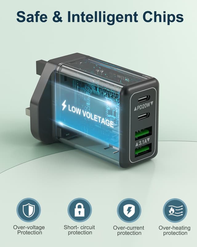 Thumbnail 2 de USBC UK 40W 4-Port USB Charger