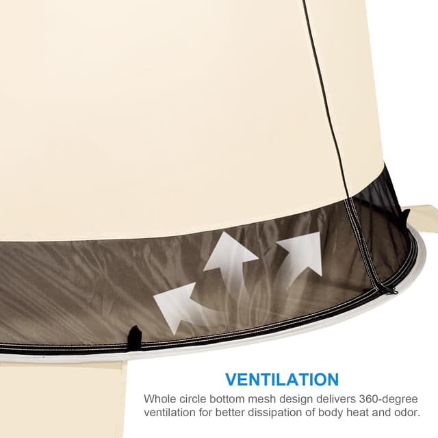 Thumbnail 6 de Wolfwise Tenda pop-up istantanea per 3-4 persone con UPF 50+ beige, riparo portatile per spiaggia e trekking