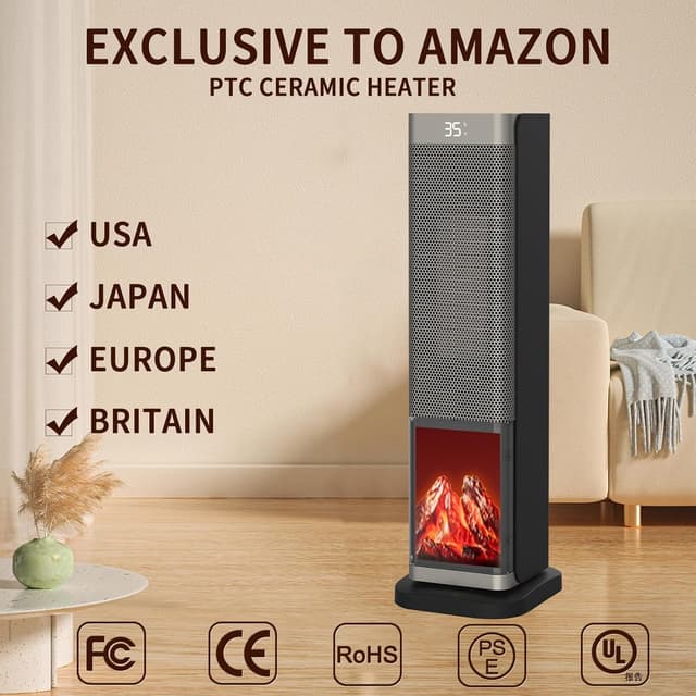 Thumbnail 2 de FGHB Radiateur 2000 W, 70° oscillation ⚡