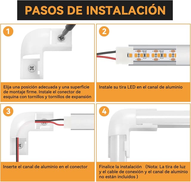 Thumbnail 6 de HOMMAND 10Pcs Conectores de Esquina 90° para LED