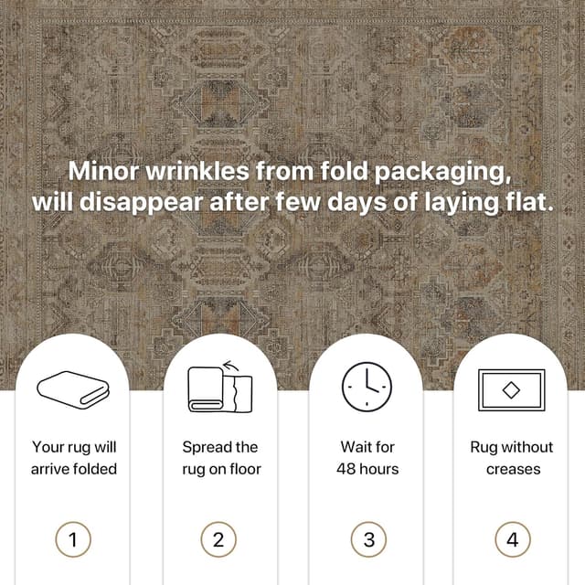 Thumbnail 6 de BEIMO tappeto vintage 200x290 cm antiscivolo