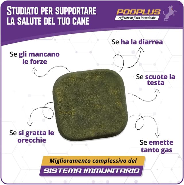 Detalle 2 de Probiotici per cani Pooplus Pooplus 60 bocconcini da 180 g con prebiotici e inulina