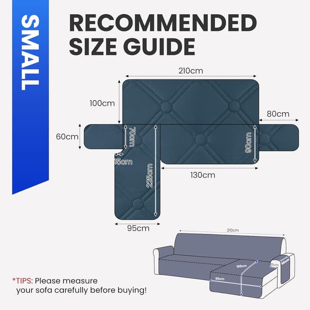 Detalle de Ystyle housse imperméable de canapé d’angle en forme de L, 2 places avec accoudoirs, réversible vert foncé