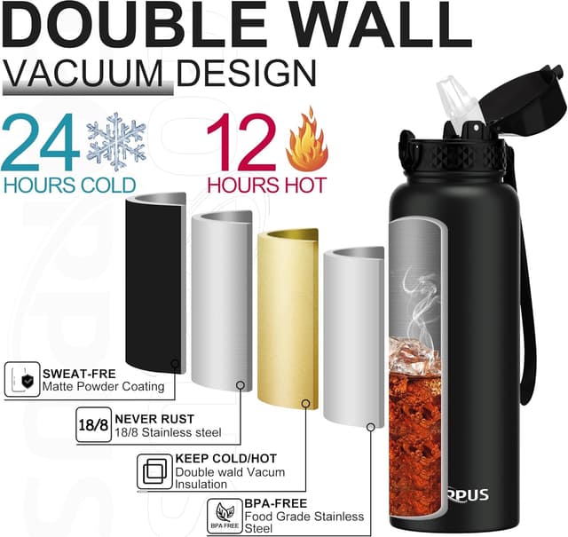 Thumbnail 4 de GOPPUS 1.2L Stainless Steel Water Bottle