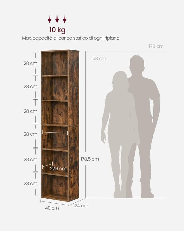 Thumbnail 5 de VASAGLE LBC167K01 Libreria 6 Ripiani