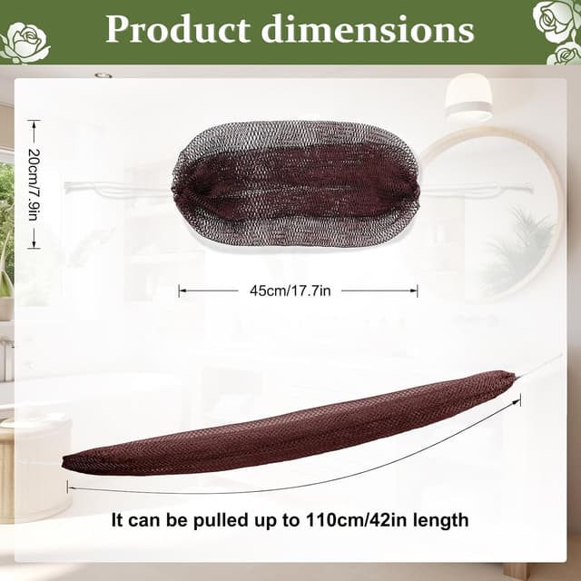 Detalle 2 de African Net Sponge Authentic with Knots – Exfoliating Body & Back Scrubber (Long Loofah Bath Sponge), Brown