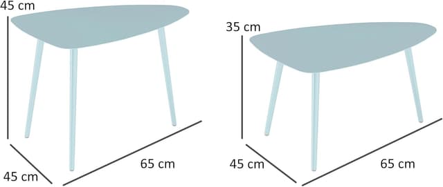 Detalle de Lot de 2 tables basses jardin Outsunny