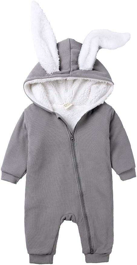 Thumbnail 6 de Wocharm newborn cotton autumn/winter outfit with bunny-ear hood & easy zip