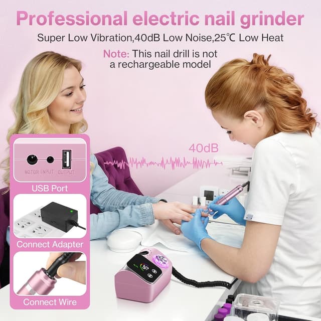 Detalle 1 de Urbuti Nagelfräser 45000 U/min mit LCD