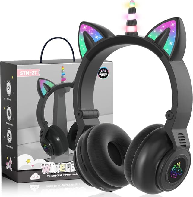 Detalle de Unicorn kids Bluetooth headphones with mic