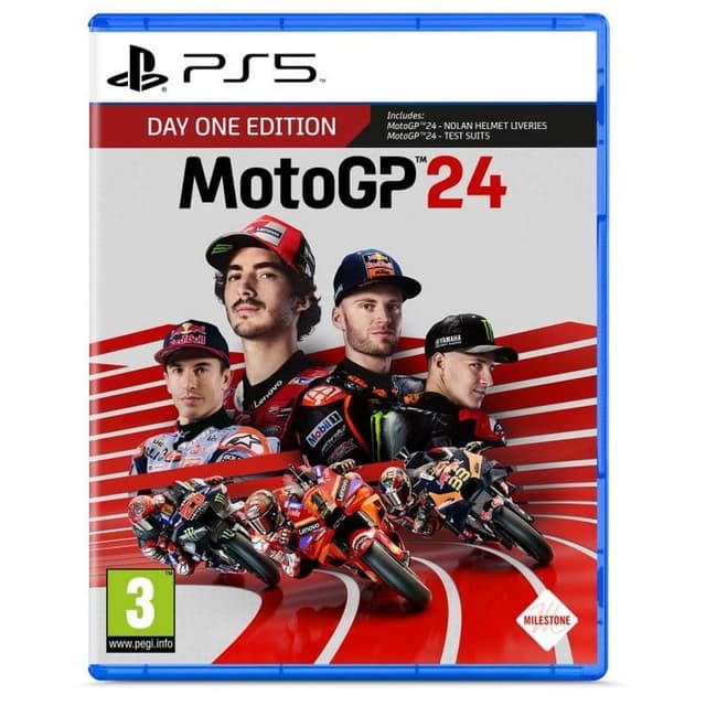 Detalle de MotoGP 24 Day One Edition PS5 — videojuego de carreras